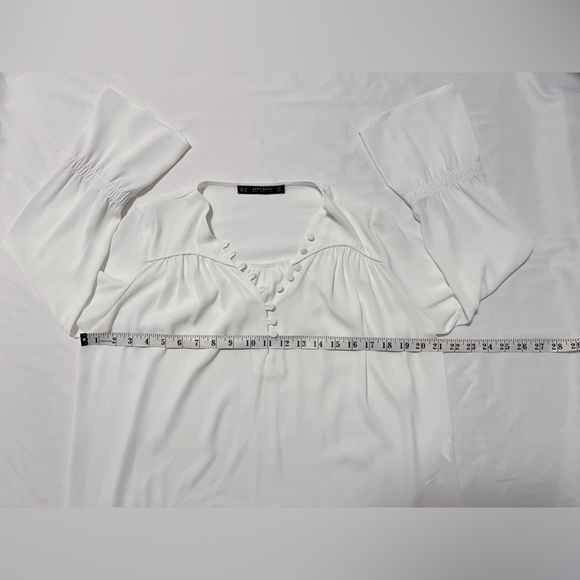 Zara Long Sleeve Blouse with Covered Buttons - Picture 9 of 12